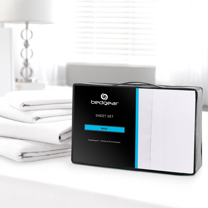 BEDGEAR Basic 3-Piece Twin XL Sheet Set - White