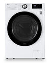 ["LG 24\" 2.6 Cu. Ft. Smart Front-Load High-Efficiency Steam Washer - White - Stackable - WM1455HWA"]