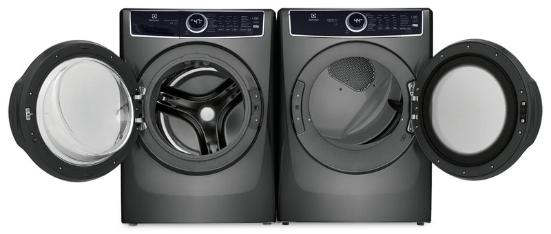 Electrolux 5.2 Cu. Ft. Front-Load Washer and 8 Cu. Ft. Electric Dryer - Titanium 