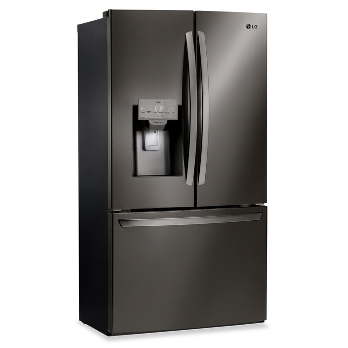 LG 36\" 28 Cu. Ft. French-Door Refrigerator - Smudge Proof Black Stainless Steel - LRFS28XBD