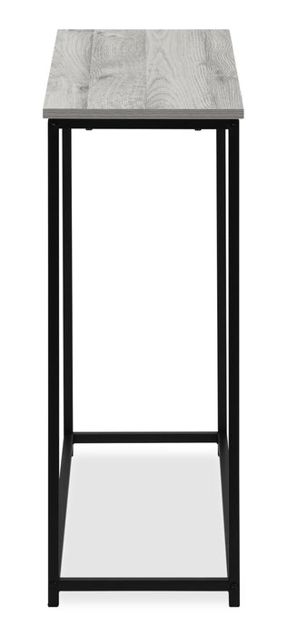Alma 31.5\" Modern Sofa Table - Grey with Black Metal Frame