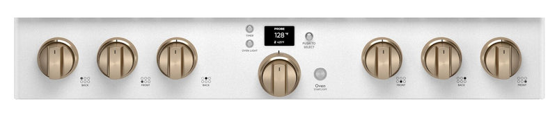Cafe 6.2 Cu. Ft. Smart Gas Range with True European Convection and Self Clean Racks - Matte White - CGY366P4TW2