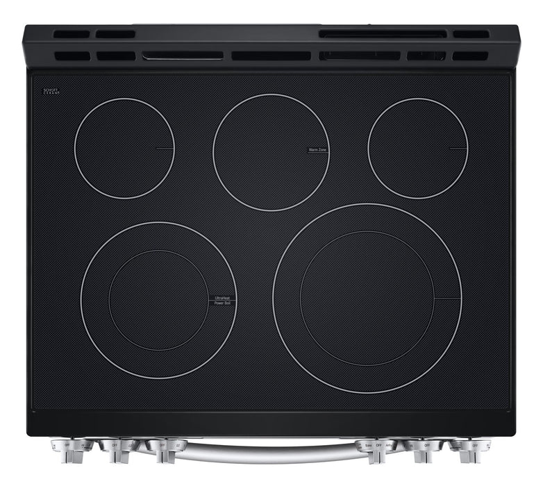 LG 6.3 Cu. Ft. Smart Electric Range with Air Fry and Fan Convection - Smudge Proof Stainless Steel - LSEL6333F
