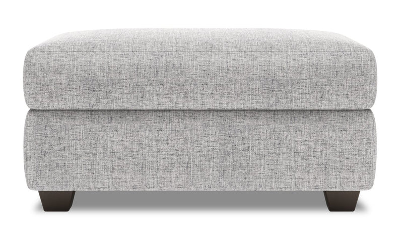 Made in Canada Customizable Sofa Lab The Trunk 39\" Linen-Look Fabric Storage Ottoman - Luna Domino Grey