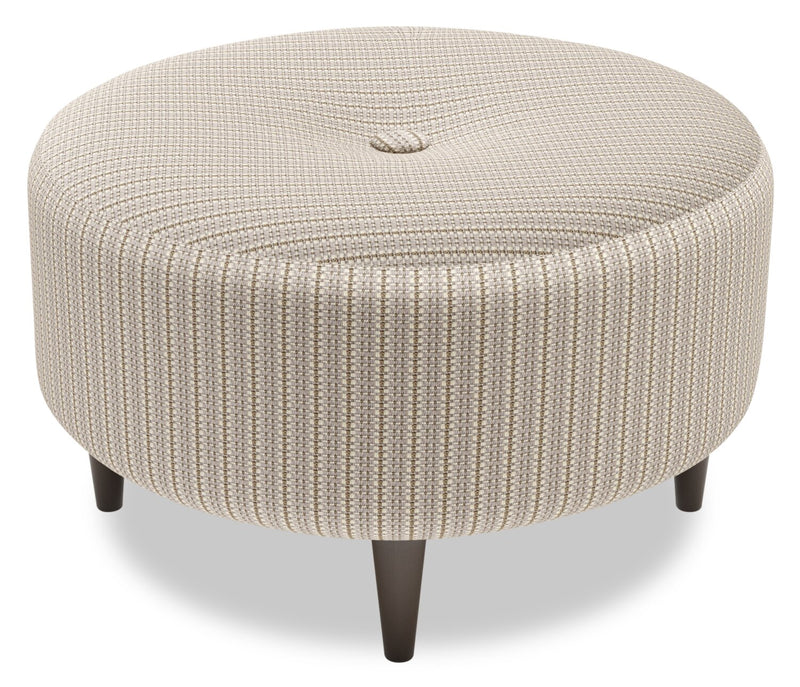 Made in Canada Customizable Sofa Lab The Curve 31\" Fabric Ottoman - Mushroom Beige