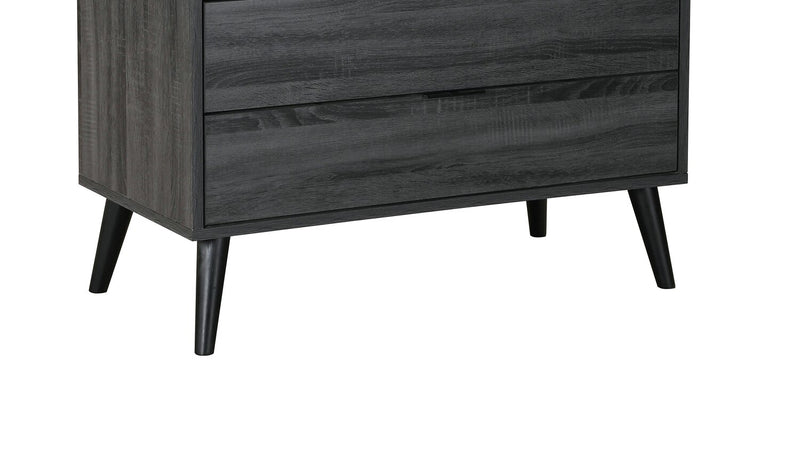 Nash Bedroom Chest of Drawers, 4-Drawer, 35.4\"W x 35.5\"H, Modern Mid-Century - Dark Grey
