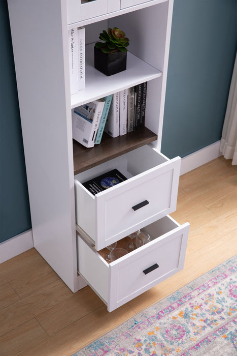 Melody 100\" 3-Piece Entertainment Centre with Storage and Cable Management for TVs up to 65\"- White