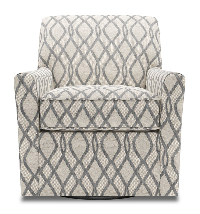 Made in Canada Sofa Lab Customizable Swivel 31\" Fabric Accent Chair - Steel Grey