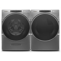 Whirlpool 5.8 Front-Load Washer and 7.4 Cu. Ft. Electric Dryer with Steam – Chrome Shadow  