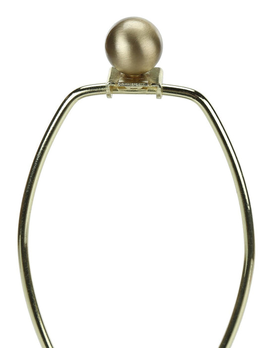 21\" Cream and Gold Resin Table Lamp