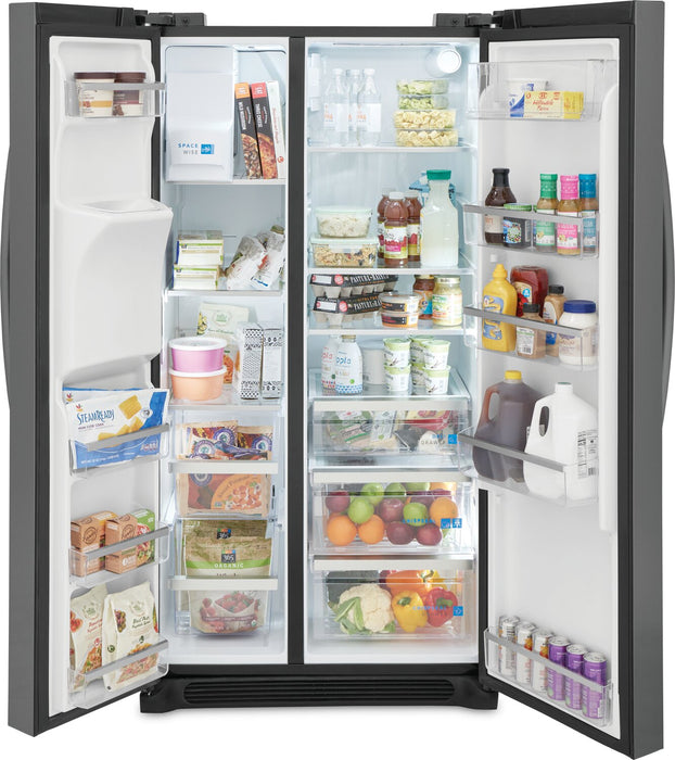 Frigidaire Gallery 36.1\" 22.3 Cu. Ft. Counter-Depth Side-by-Side Refrigerator - Smudge-Proof® Black Stainless Steel - GRSC2352AD