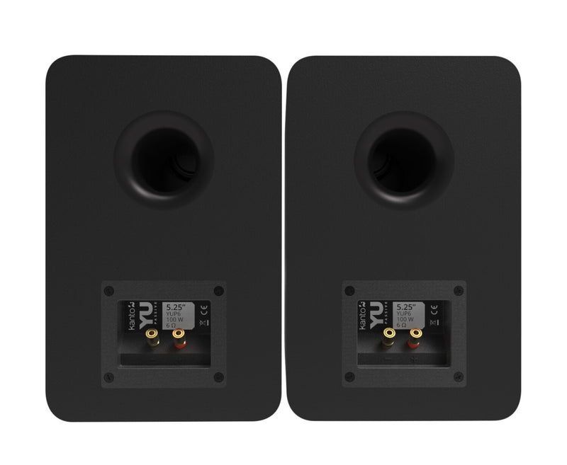 Kanto YU Passive 5.25\" Bookshelf Speakers with 1\" Silk Dome Tweeter - Black