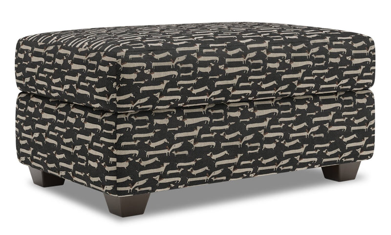 Made in Canada Customizable Sofa Lab The Trunk 39\" Fabric Storage Ottoman - Peppercorn Multicolour