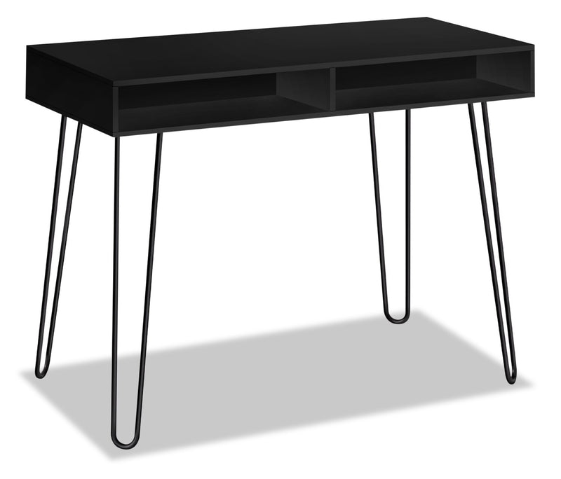 Ezra 40\" Office Desk with Cubbyholes- Black