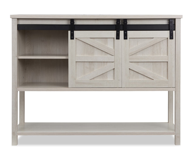 Corbin 47.25\" Accent Cabinet with Sliding Barn Doors - White Oak