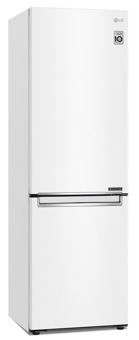 LG 23\" 12 Cu. Ft. Bottom-Mount Counter-Depth Refrigerator - White - LBNC12231W