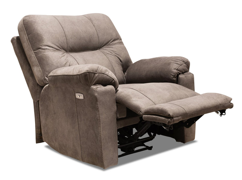 Made in Canada Gybson 38\" Fabric Power Reclining Chair - Latte Brown