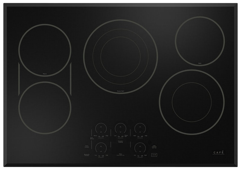 Cafe 30\" 5-Element Electric Cooktop - Black - CEP90301TBB