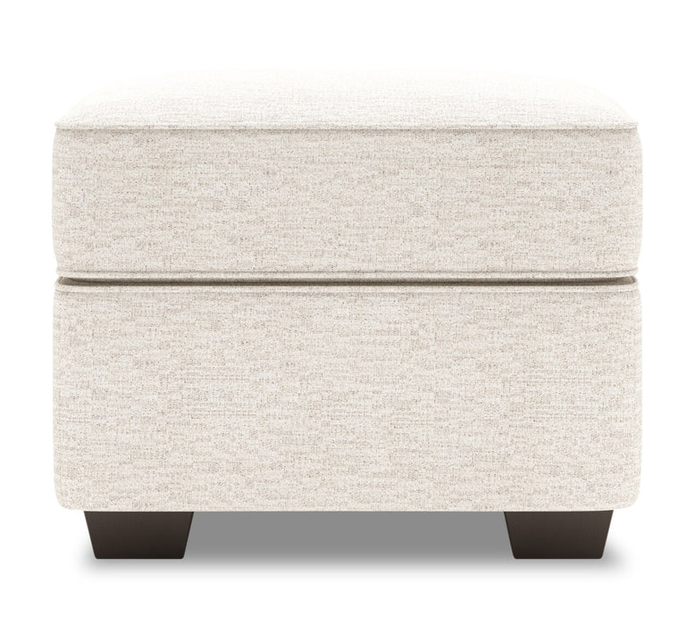 Made in Canada Customizable Sofa Lab Roll 24\" Chenille Fabric Ottoman - Luxury Sand Beige