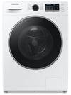 ["Samsung 24\" 2.9 Cu. Ft. Front-Load Steam Washer - White - Stackable - WW25B6800AW/AC"]