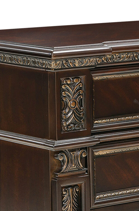 Wynn Bedside 3-Drawer Nightstand, 31\"W x 29.5\"H - Cherry Brown