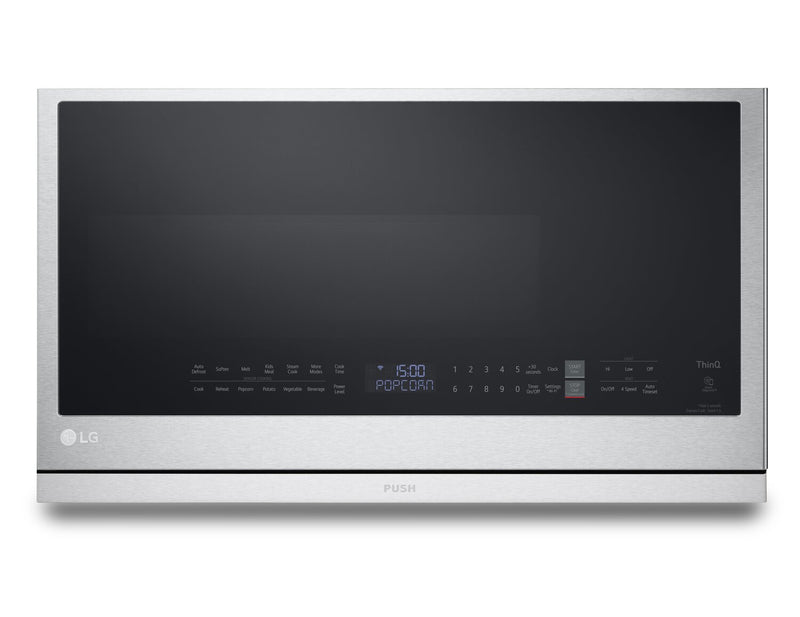 LG 2.1 Cu. Ft. Over-the-Range Microwave with ExtendaVent™ and Sensor Cooking - Smudge Proof Stainless Steel - MVEL2137F