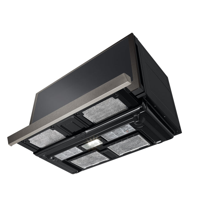 LG 2.1 Cu. Ft. Over-the-Range Microwave with ExtendaVent™ and Sensor Cooking - Smudge Proof Black Stainless Steel - MVEL2137D