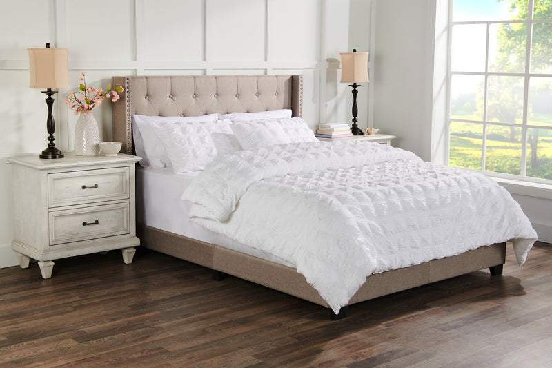 Elanna 4-Piece King Comforter Set - White