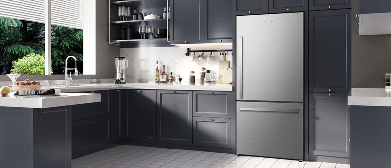 Hisense 31.3\" 22.3 Cu. Ft. Bottom-Mount Refrigerator - Stainless Steel - RB22A2FSE