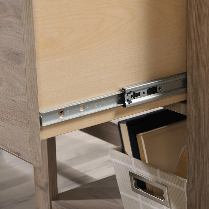 Erick 58.66\" L-Shaped Office Desk with Drawer - Laurel Oak 