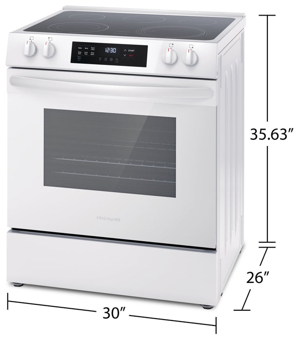 Frigidaire 5.3 Cu. Ft. Electric Range With EvenTemp™ Element and Five-Element Cooktop - White - FCFE306CAW