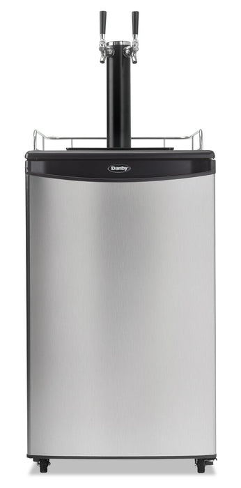 Danby 20.5\" 5.4 Cu. Ft. Dual Tap Keg Cooler - Stainless Steel - DKC054A1BSL2DB