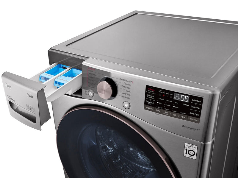 LG 5.2 Cu. Ft. Smart Front-Load High-Efficiency Steam Washer - Graphite Steel - Stackable - WM3850HVA