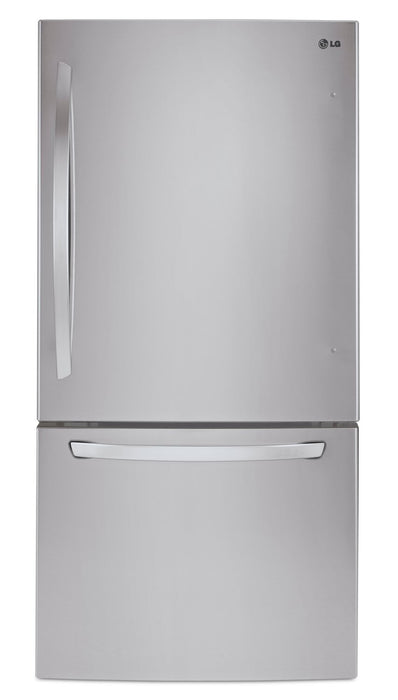 LG 30\" 22 Cu. Ft. Bottom-Mount Refrigerator - Smudge Proof Stainless Steel - LRDNS2200S
