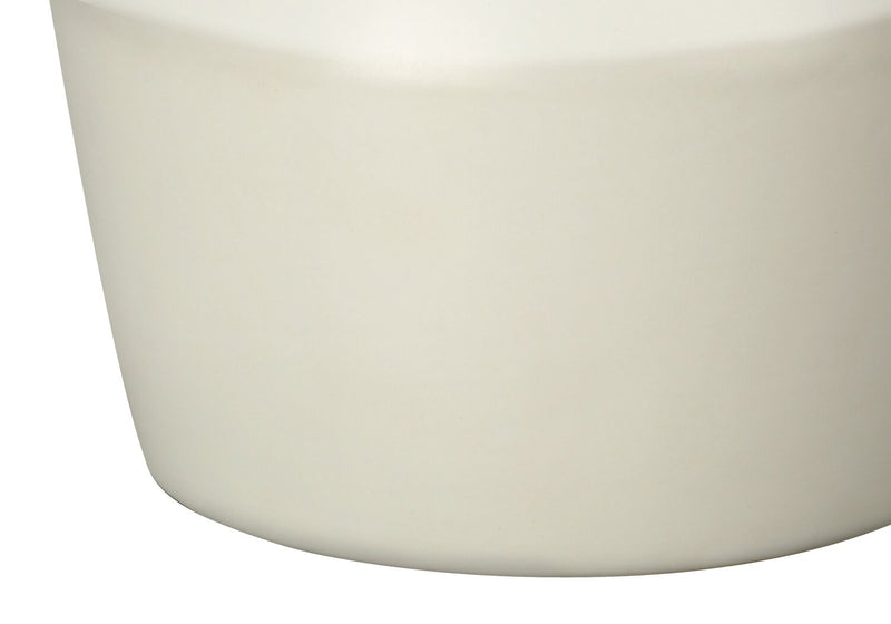 17\" Cream Ceramic Linen Drum Shade Table Lamp