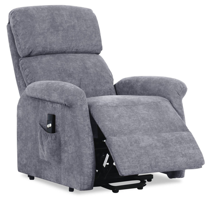 Ruben 32\" Chenille Fabric Power Lift Reclining Chair - Grey