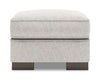 Made in Canada Customizable Sofa Lab Track 24\" Chenille Fabric Ottoman - Luxury Silver