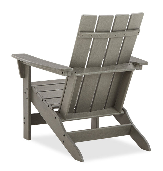 Cape Outdoor Patio Adriondack Chair - High Density Plastic, UV & Weather Resistant - Grey