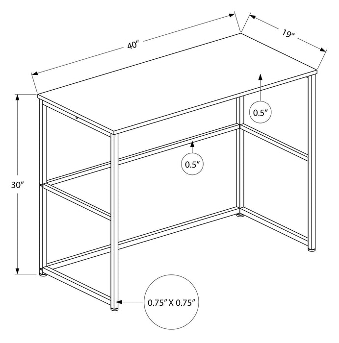 Luca 40\" Office Desk - White