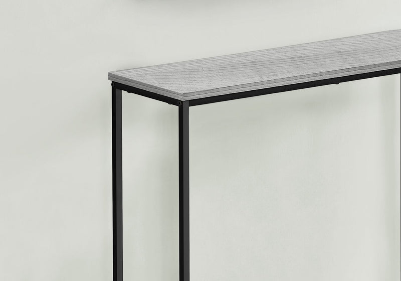 Alma 31.5\" Modern Sofa Table - Grey with Black Metal Frame