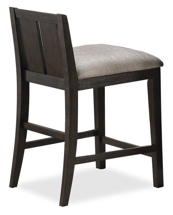 Lane 3pc Counter-Height Dining Set with Table & 2 Chairs, Built-in Shelves & USB, 36.5\"W - Brown