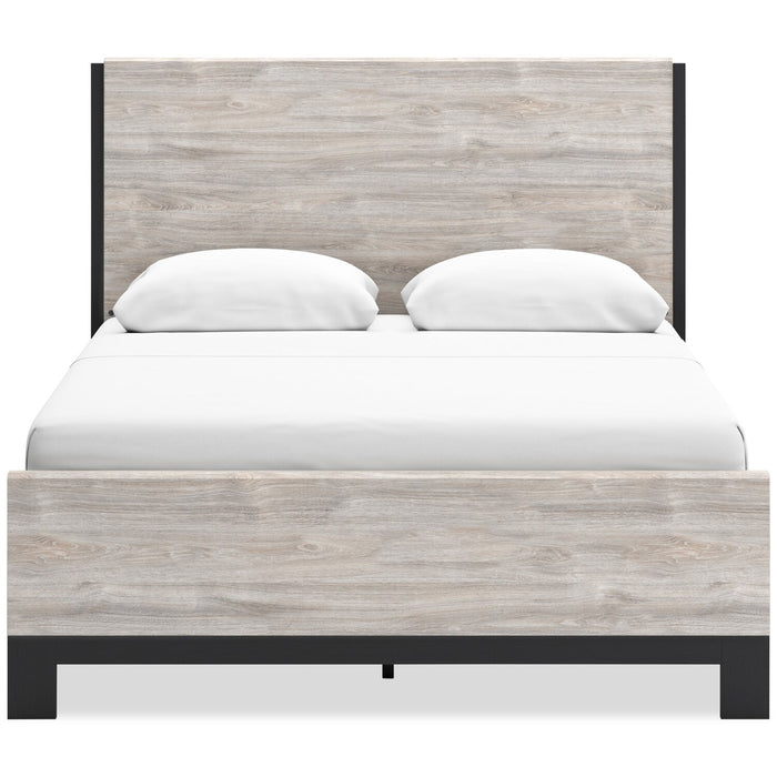 Zen Panel Bed, Light Grey - Queen Size
