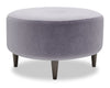 Made in Canada Customizable Sofa Lab The Curve 31\" Velvet Fabric Ottoman - Granite Grey