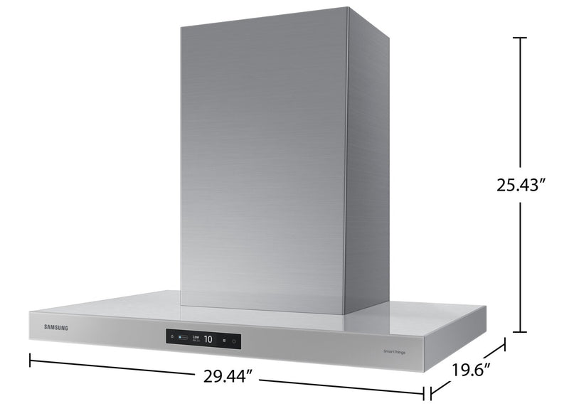 Samsung Bespoke 30\" 7 Series Smart Chimney Range Hood - NK30CB700WCGAA
