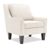 Made in Canada Sofa Lab Customizable Club 29\" Chenille Fabric Accent Chair with Wood Legs -  Luxury Sand Beige