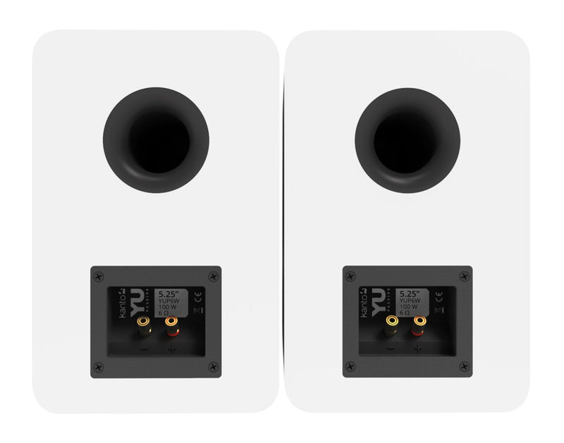 Kanto YU Passive 5.25\" Bookshelf Speakers with 1\" Silk Dome Tweeter - White