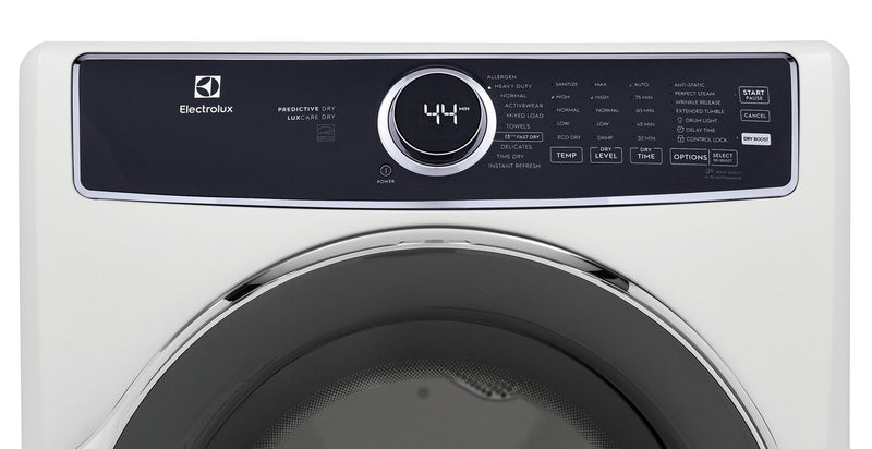 Electrolux 8 Cu. Ft. Electric Dryer with Steam - White - Stackable - ELFE753CAW