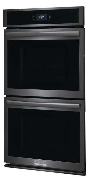 Frigidaire Gallery 27\" 3.8/3.8 Cu. Ft. Electric Double Wall Oven with Total Convection - Smudge-Proof® Black Stainless Steel - GCWD2767AD