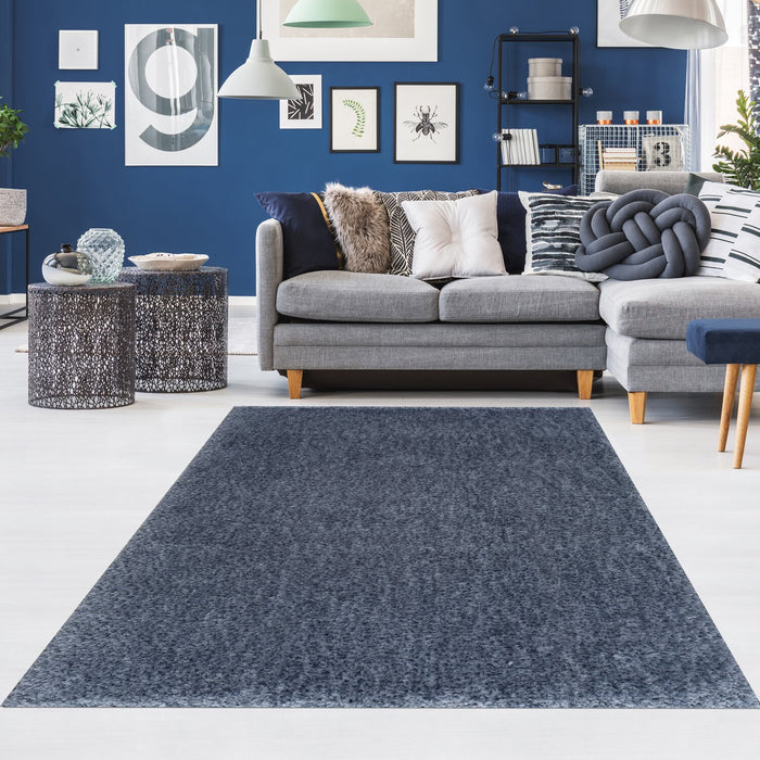 Lawson Blue Shag Area Rug - 5' x 7'