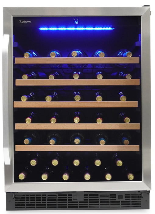 Silhouette Stilton 23.8\" 5.7 Cu. Ft. Single-Door Wine Cooler - Stainless Steel - SWC057D1BSS